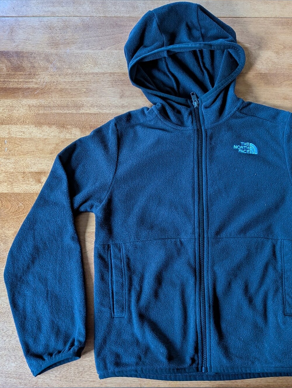 The North Face Kids Black Full-Zip Fleece Hoodie